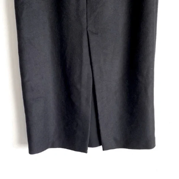 ZARA WOOL HIGH WAISTED MIDI PENCIL SKIRT ELEGANT CHIC Black M - Picture 9 of 15